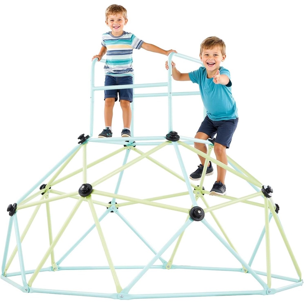 image:imageVEVOR Climbing Dome 10FT Geometric Dome Climber 1000LBS Loading Jungle Gym Playground with 2 Basketballs amp Octopus Net EasyAssembly Outdoor Backyard Climbing Equipment for Kids 3 to 10 Years Old6 FT