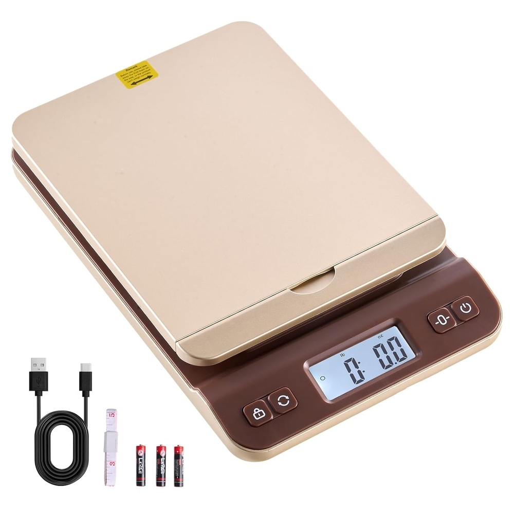 image:imageVEVOR Digital Shipping Postal Scale 01 oz High Accuracy 88 lbs Postal Scale with HoldTareAutoOff Function Flip Holder Design amp Easy Calibration Fit for Home and Office Use Battery Included