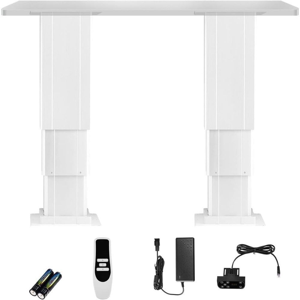 image:imageVEVOR Electric Lifting Column System 176 lbs Lift Table 142311 in Height Range ThreeStage Adjustable Desk Column Telescopic Table Leg Comes with PowerSupply Option to Control upDown Motion260 lbs