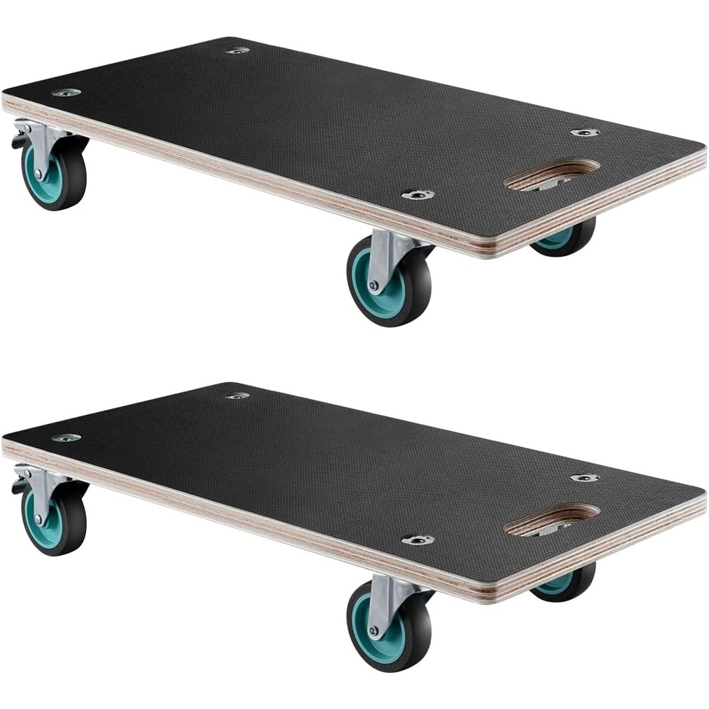 image:imageVEVOR Furniture Dolly 551 lbs Load Capacity Furniture Moving Dollies with 4 TPR Silent Wheels Rectangle Multifunctional Flat Dolly for Piano Furniture Couch Washing Machine Fridge 2 Pack Black226 x 114 x 46 in