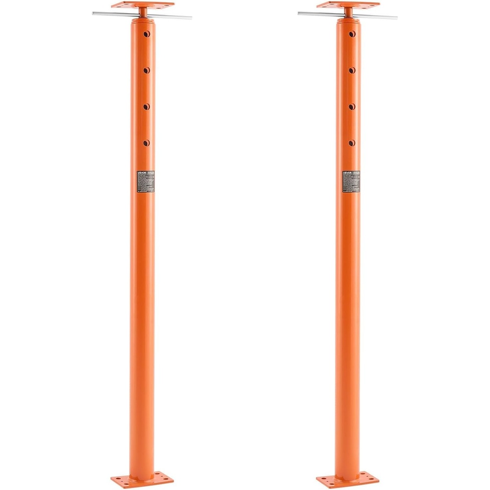 image:imageVEVOR House Floor Jacks 2 Pack 54150 Inch Height Range 11200 lbs Max Load Capacity Adjustable Support Beam Basement Jack Post Pole for Leveling Lift Steel Telescoping Post for Temporary Support5393