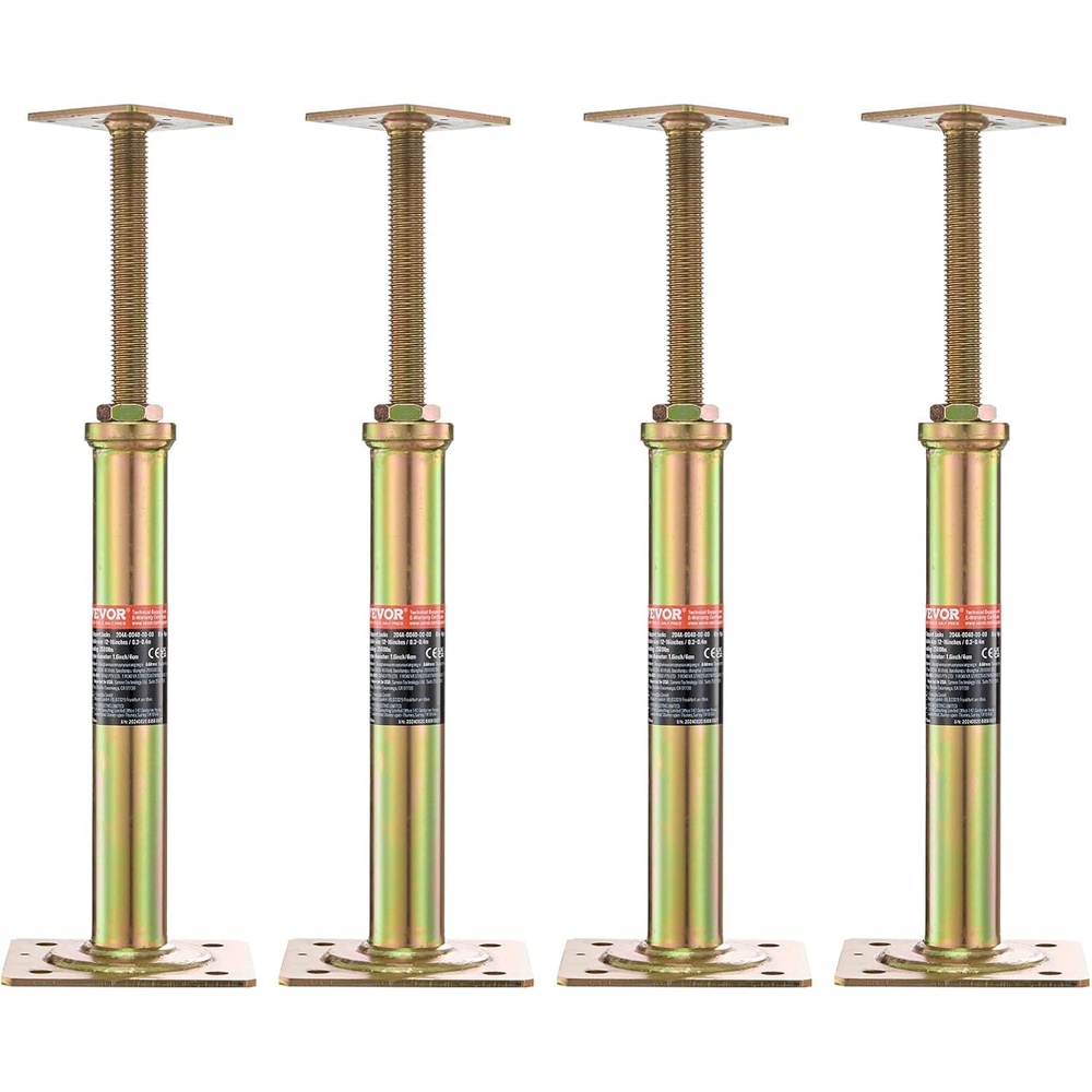 image:imageVEVOR House Floor Jacks 4 PCS Post Floor Joist Jacks for Leveling 11616 Height Range Total Support up to 10000 LBS Galvanized Telescoping Screw Jacks for Temporary SupportFloor Jacks Post