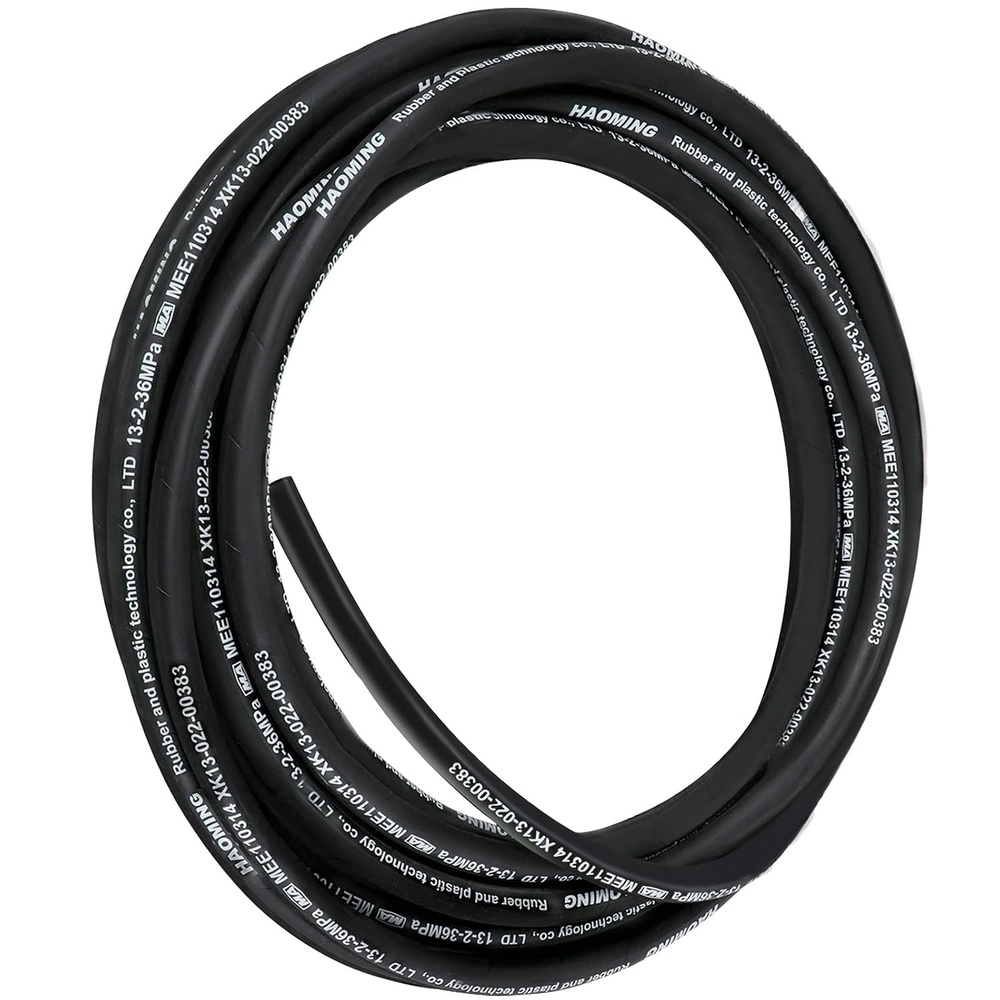 image:imageVEVOR Hydraulic Hose 50 Feet Rubber Hydraulic Hoses with 2 HighTensile Steel Wire Braid Inner Diameter 12 Inch 5000 PSI Max Bulk Hydraulic Hose 40 F to 250 F Hydraulic Oil Flexible Hose50 FT