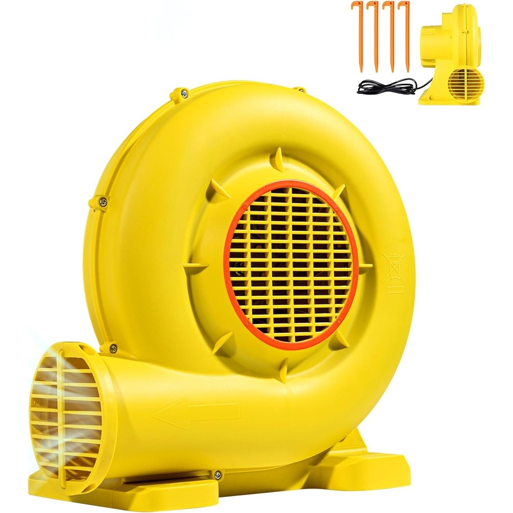 image:imageVEVOR Inflatable Blower Electric Air Blower Bounce House Blowing Pump Commercial Corded Fan Pump for Castle Wate Slides Water Slide Bouncy Castle09  10 HP DualPower