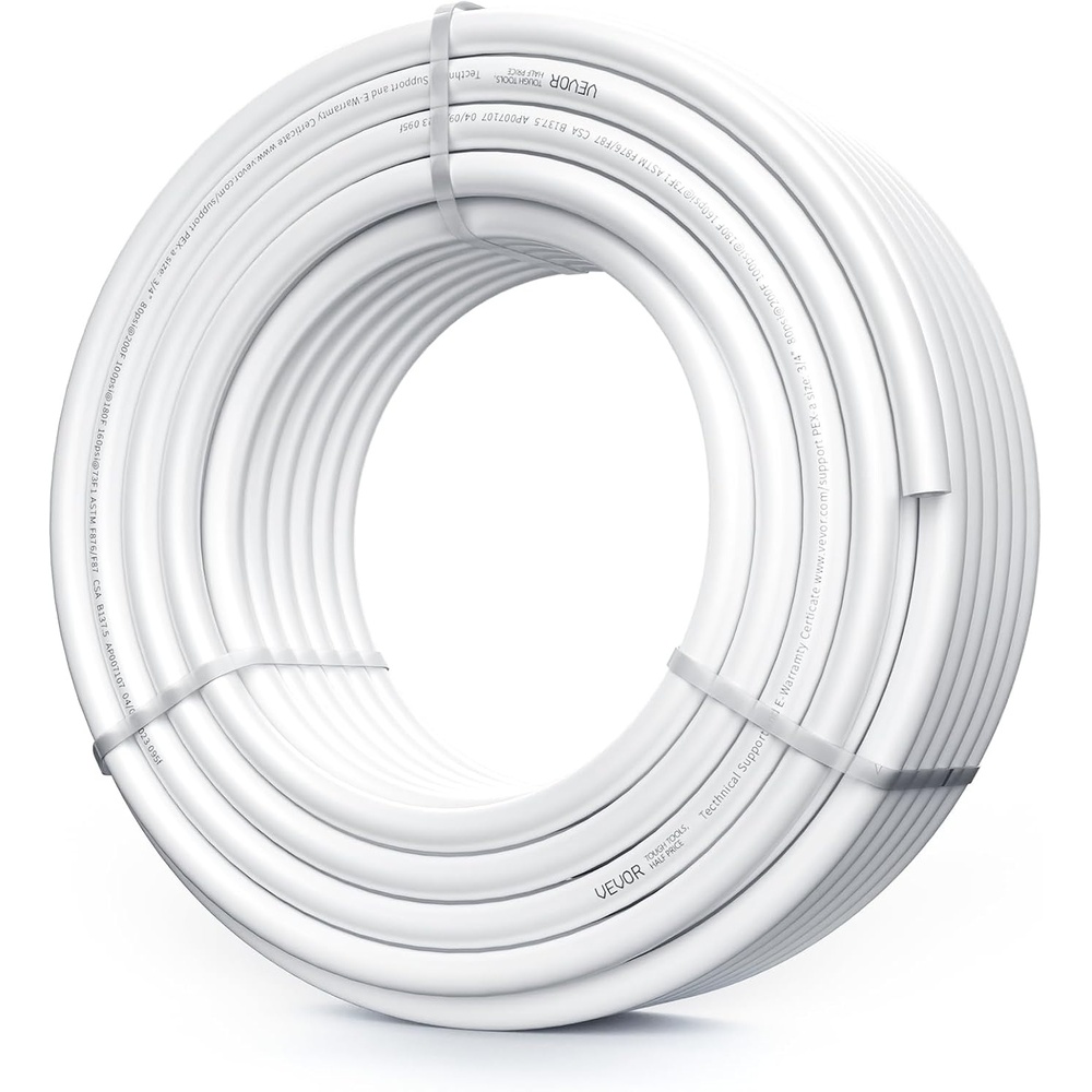 image:imageVEVOR PEX Pipe 34 Inch 100 Feet NonOxygen Barrier PEXA Flexible Pipe Tubing for Potable Water for HotCold Water amp Easily Restore Plumbing Applications with Free CutterWhite  Pipe Tubing for Potable  Hot  Cold Water amp Easily Restore Plumbing Applications with Free Cutter WhiteWhite