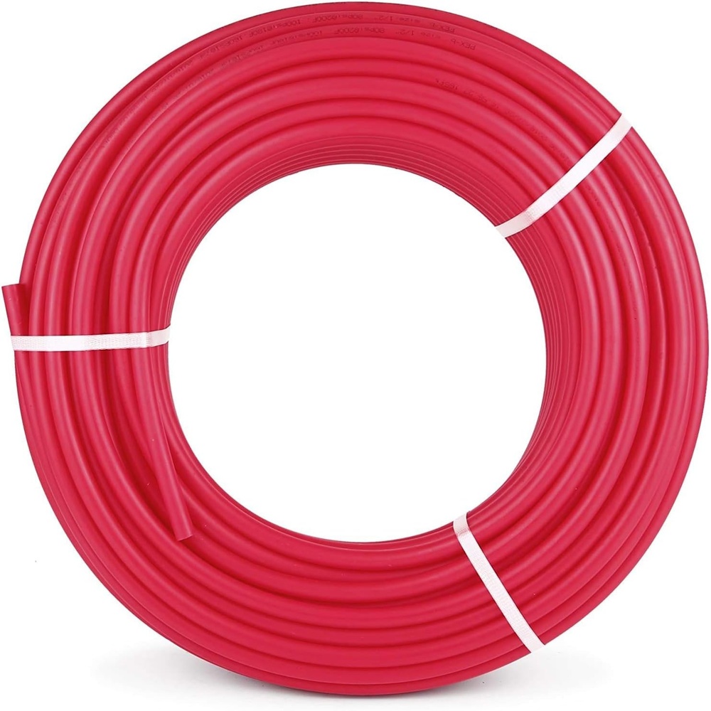image:imageVEVOR PEXB Pipe 2 Rolls of 12 Inch X 300 FeetOxygen Barrier Flexible Pipe TubingRedampBlue for Hydronic Radiant EVOH Floor Heating Water Plumbing Applications with Cutteramp Clamps300Ft 34 Red