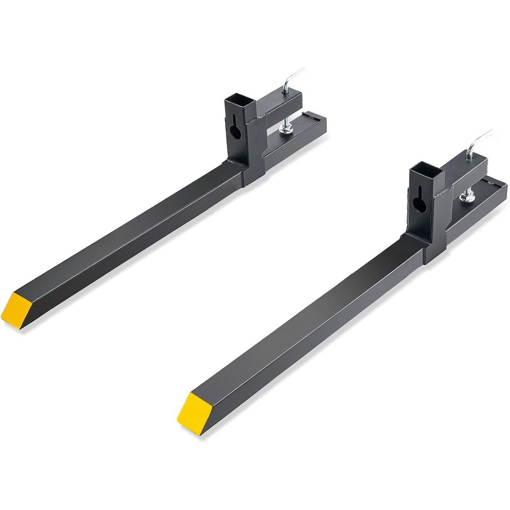 image:imageVEVOR Pallet Forks 60 Total Length 4000 lbs ClampOn  Heavy Duty Adjustable Stabilizer Bar For Loader Bucket Skid Steer Tractor43 inch