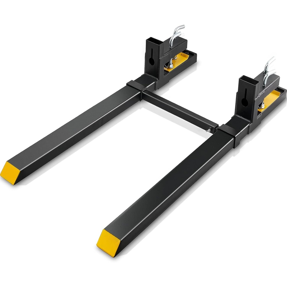image:imageVEVOR Pallet Forks 60 Total Length 4000 lbs ClampOn  Heavy Duty Adjustable Stabilizer Bar For Loader Bucket Skid Steer Tractor60 Inch