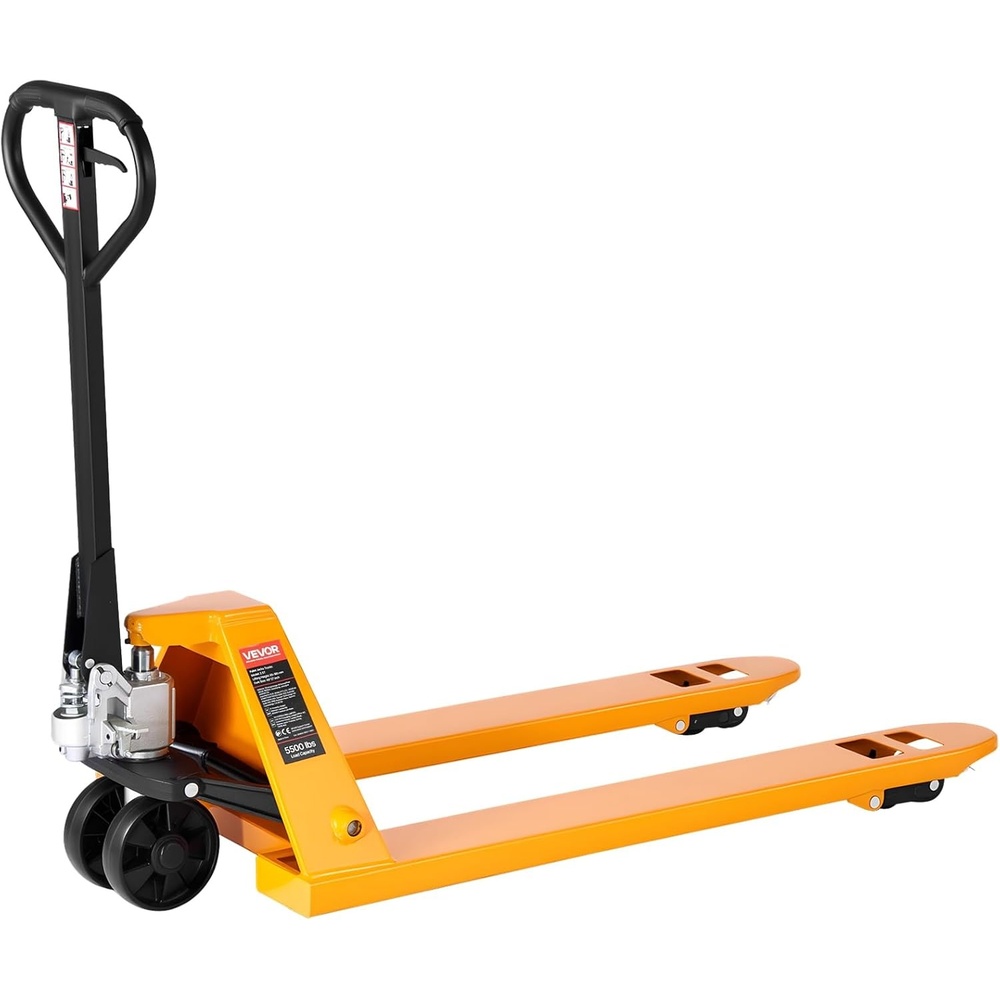 image:imageVEVOR Pallet Jack 6600 lbs Load Capacity Manual Pallet Truck with 48L x 27W Inch Forks for Material Handling 33571 Inch Fork Lift Height Range Suitable for Warehouse Supermarket Manufacturing5500 LBS