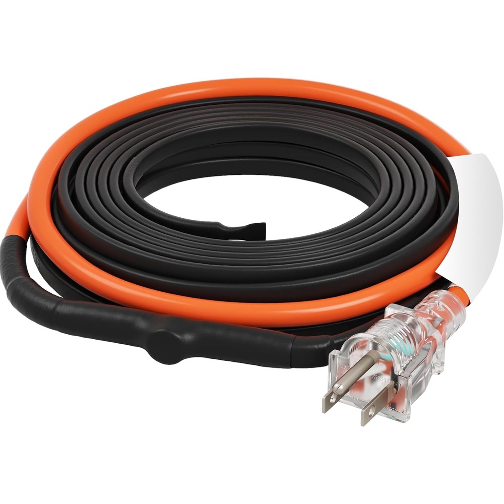 image:imageVEVOR SelfRegulating Pipe Heating Cable 120feet 5Wft Heat Tape for Pipes Freeze Protection Protects PVC Hose Metal and Plastic Pipe from Freezing 120V12 Feet