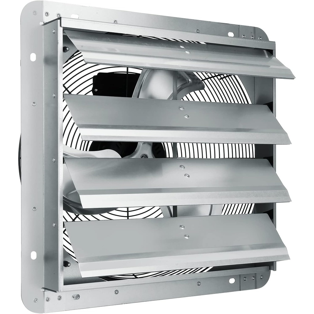 image:imageVEVOR Shutter Exhaust Fan 16 with Various Speeds ACmotor 2000 CFM Wall Mount Attic Fan Ventilation and Cooling for Greenhouses Garages Sheds FCC16 Inch