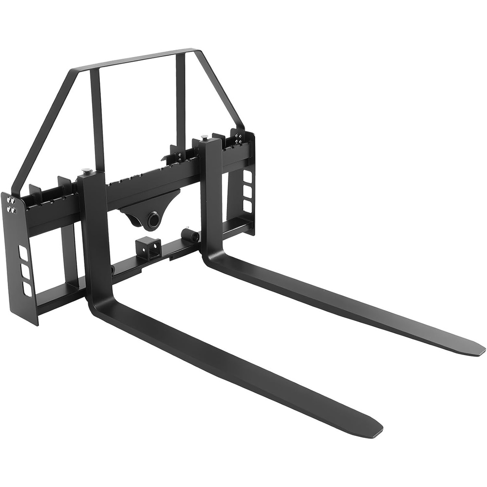 image:imageVEVOR Skid Steer Pallet Forks 4000 lbs Rated Capacity Pallets Fork Frame Attachment with 42inch Pallet Forks Forklift Blades 2inch Hitch Receiver amp Spear Sleeves Fit for Skid Steers Tractors42 Forks