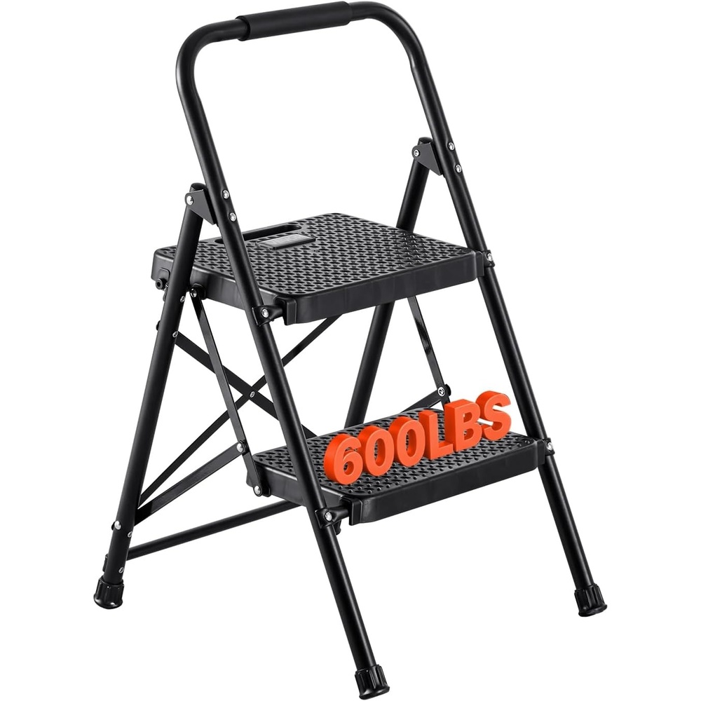 image:imageVEVOR Step Stool 1Step 330lbs Capacity 3 Adjustable Height with Handle Steel Step Ladder Portable Toddler Step Stools for Adults NonSlip Sturdy Step Ladders for Office RVs Pets183x205x303in465x520x770mmExpanded
