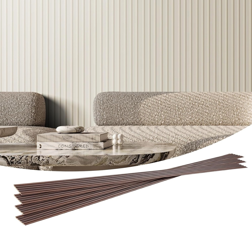image:imageVEVOR Wood Slat Acoustic Panels 8 PCS 96 x 6 inch WPC Accent Wooden Wall Panels for Modern Interior Wall Faux Wood Wall Board Panels for Stylish Decor and Noise Reduction Matte White