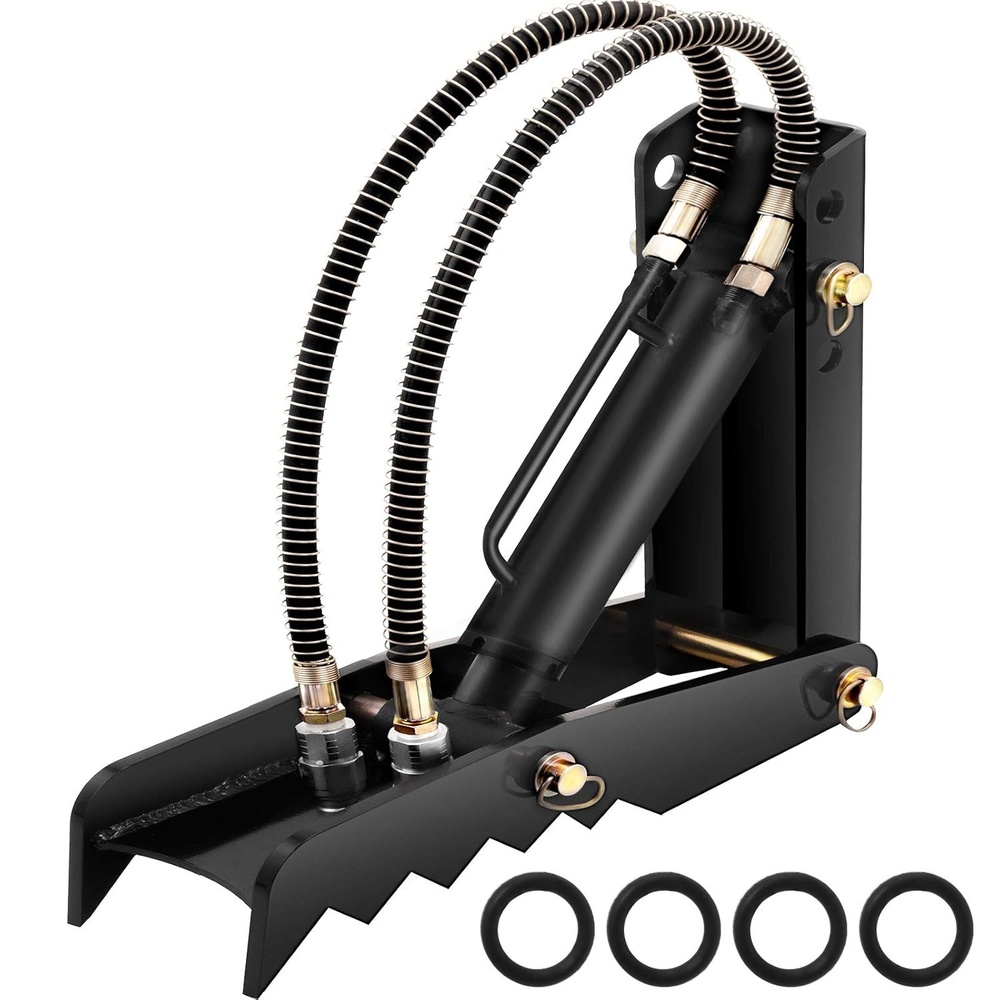 image:imageVevor 18 Hydraulic Backhoe Thumb 12 Thickness Heavy Duty Excavator Thumb Black Steel Weld On Thumb Attachments with Hydraulic Cylinder Mechanical Hydraulic Thumb for BackhoeExcavator18inch