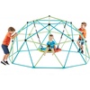 image:imageVEVOR Climbing Dome 10FT Geometric Dome Climber 1000LBS Loading Jungle Gym Playground with 2 Basketballs amp Octopus Net EasyAssembly Outdoor Backyard Climbing Equipment for Kids 3 to 10 Years Old10FT Bluegreen with Saucer swing