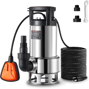 VEVOR 0.68 HP Submersible Sump Pump, 4000 GPH, Stainless Steel Submersible Sewage Dirty Clean Water Pump with Automatic Float Switch, Long Cord, 30 ft Max Lift, for Pools, Garden, Flooded Basement(1.0 HP  4020 GPH  26 Ft)