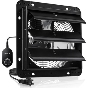 VEVOR 20” Exhaust Fan, Wall Mounted Attic Fan with Variable Speed controller, 3000 CFM, Automatic Shutter, Ventilation and Cooling, Black(10 Inch Fan w/ Speed Controller)