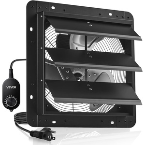 VEVOR 20” Exhaust Fan, Wall Mounted Attic Fan with Variable Speed controller, 3000 CFM, Automatic Shutter, Ventilation and Cooling, Black(14 Inch Fan w/ Speed Controller)