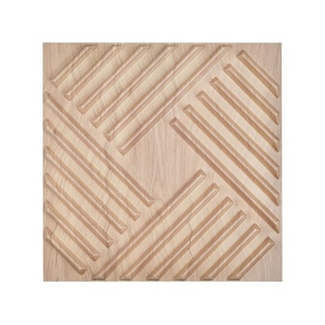 VEVOR 3D Wall Panels, 12-Pack 19.7 x 19.7 in PVC Modern Art Minimalist Salt Tiles, 32 Sq.Ft Coverage Accent Wall Panel, Interior Home Decor for Bedroom, Living & Gaming Room, Light Wood Color