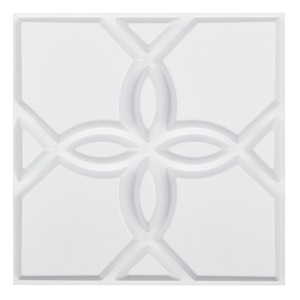 VEVOR 3D Wall Panels, 33-Pack 11.81 x 11.81 in PVC Modern Art Minimalist Floral Tiles, 32 Sq.Ft Coverage Accent Wall Panel, Interior Home Decor for Bedroom, Living & Gaming Room, Matte White