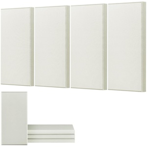 VEVOR 4 PCS Acoustic Panels, 2 inch Thick 23.6 x 11.8 inch Fiberglass Sound Absorbing Panels, Self-adhesive Soundproof Wall Boards, for Studios, Office, Home Theater,Meeting Room, Beige(Beige)
