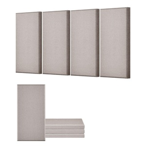 VEVOR 4 PCS Acoustic Panels, 2 inch Thick 23.6 x 11.8 inch Fiberglass Sound Absorbing Panels, Self-adhesive Soundproof Wall Boards, for Studios, Office, Home Theater,Meeting Room, Beige(Camel)