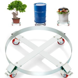 VEVOR 55 Gallon Heavy Duty Drum Dolly, 1250lbs Load Capacity, Barrel Dolly Cart Drum Caddy, Non Tipping Hand Truck Capacity Dollies with Steel Frame 5 Swivel Casters Wheel, for Warehouse Drum Handling(4 Swivel)