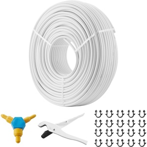 VEVOR 656ft Aluminum-Plastic Composite Radiant Floor PEX Pipe – 5/8” Diameter, 0.08” Thickness, Oxygen Barrier, Inner Aluminum Layer(656Ft)