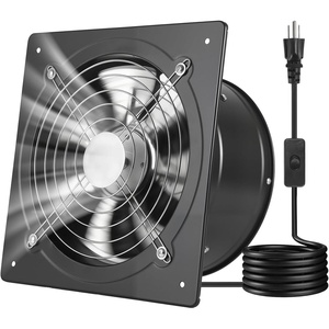 VEVOR 8 Inch Exhaust Fan, 576 CFM High Velocity Wall Mount Vent Fan with On/Off Control, Low Consumption, Portable Ventilation Extractor for Attic,Garage,Basement,Workshop,Kitchen, Chicken Coop,Black(11.81 x 11.81 x 6.30 in)