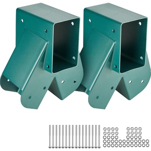 VEVOR A-Frame Middle Swing Set Brackets, Heavy Duty Carbon Steel Swing Set Hardware with Mounting Hardware, DIY Swing Set Bracket Swing Set Kit for 4×4 Legs & 4×6 Beam, Green (2 pc)(Green)