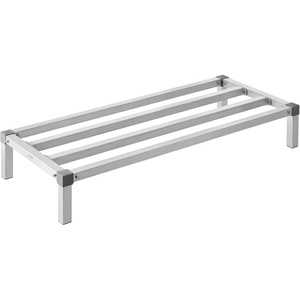 VEVOR Aluminum Dunnage Rack, 48” x 20” Commercial Food Floor Rack, 8” Off the Floor, 1000 lbs Capacity All-Welded Aluminum Storage, for Storage in Restaurants, Kitchens, Garages and Vehicles(48” x 20”x 8”)