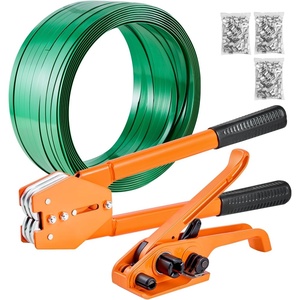VEVOR Banding Strapping Kit, Heavy Duty Banding Sealer Tool with 2000 ft PET Band, 600 Metal Seals, 200 Corner Protectors, Plastic Pallet Packaging Strapping Kit for Warehouse, Transportation, Home(5/8 in x 1000 ft)