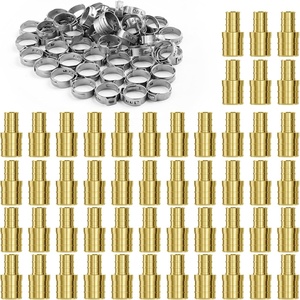 VEVOR Brass Pipe Fittings Clamp-style,Elbow,3/4″ 50PCS(Straight-Through)