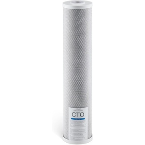 VEVOR CTO Whole House Water Filter – Universal Fit 20 x 4.5 Inch – Activated Carbon Block Cartridge Replacement, 5 Micron Coconut Shell Charcoal Filter, Reduce Chlorine, Bad Taste, Odor(CTO Filter)