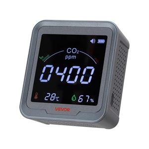 VEVOR Carbon Dioxide Detector, with Temperature and Humidity Display, NDIR Sensor, CO2 Monitor Steadfast Haven CO2 Detector for Bedside, Home, Office, Car, Lightweight & Portable(400-5000ppm)