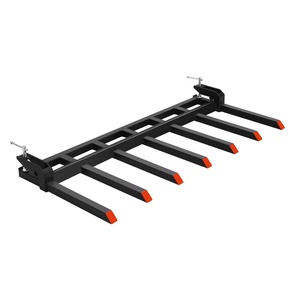 VEVOR Clamp on Debris Forks for 60 inch Buckets, 4560 lbs Loading Weight Pallet Forks for Loader, Tractor Buckets, Skidsteer, for Removing Limbs, Yard Waste and Debris(68.5″)