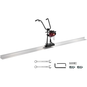 VEVOR Concrete Power Screed, 8ft Aluminum Board Straight Edge Bar Set, 4 Stroke Cement Finishing Vibrating Motor with Height Adjustable Handles, High Efficient Concrete Tools 6500RPM(4FT)