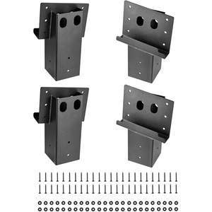 VEVOR Deer Blind Brackets, Outdoor 3.6×3.6 Platform Bracket, Fit 3.5×3.5 In / 88.9×88.9 mm Lumber, 2204lbs/1000kg Capacity Steel Elevator Brackets for Deer Stand, Hunting Blinds, Shooting Shack, 8 Pcs(4 Pcs)