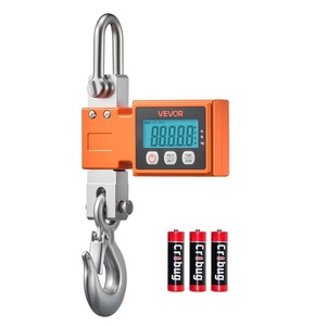 VEVOR Digital Crane Scale, 1100 lbs/500 kg Max Capacity, Heavy Duty Industrial Hanging Scale with Cast Aluminum Case & LCD Display, 0.2 lbs Division & 3 Unit Switch, Auto-Off Setting for Garage(1100BLS)