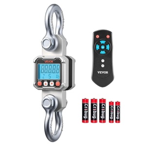 VEVOR Digital Crane Scale, 6600 lbs/3000 kg Max Capacity, Heavy Duty Industrial Hanging Scale with Cast Aluminum Case & LCD Display, 1 lbs Division & 3 Unit Switch, Remote Control for Garage Factory