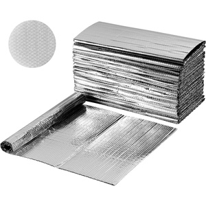 VEVOR Double Reflective Insulation Roll, Perforated Woven Fabric Radiant Barrier, 0.15mm 48 in x 125 ft, Double-Sided Aluminum Foil Heat Reflective Shield, Thermal Insulation Roll for Window RV Roof(Silver)