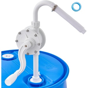 VEVOR Drum Pump, 6.5 GPM Flow, Rotary Barrel Pump Hand Crank, Fits 5 to 55 Gallon Drums with 3-Section Suction Tube Assembly and Hose, Designed for Fast Transfer of Water, Alcohol, Corrosive Liquids(Rotary Barrel Pump)