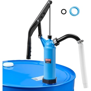VEVOR Drum Pump, 6.5 GPM Flow, Rotary Barrel Pump Hand Crank, Fits 5 to 55 Gallon Drums with 3-Section Suction Tube Assembly and Hose, Designed for Fast Transfer of Water, Alcohol, Corrosive Liquids(Lever-Action Barrel Pump)