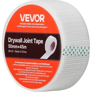 VEVOR Drywall Mesh Tape, 5.91 inch W x 98.43 ft L Self-Adhesive Fiberglass Drywall Joint Tape, 12 Rolls Dry Wall Patch for Easy Sheetrock Ceiling Crack Repair, to Achieve Smooth Even Wall Surface(White – 12 – pack)