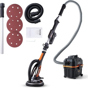 VEVOR Drywall Sander, 1010W Electric Drywall Sander, Popcorn Ceiling Removal Tool with 7 Variable Speed 1000-2200 RPM, Double-Deck LED Light, Foldable & Extendable Handle, 15 Sanding Discs, Dust Hose(800W+Variable Speed 1000-2300RPM)