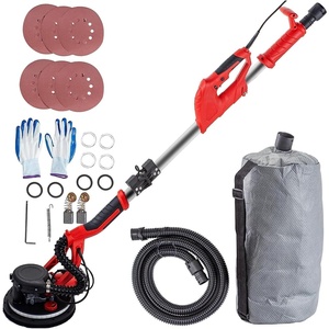 VEVOR Drywall Sander, 800W Electric Sander with 12 Sanding Discs, Variable Speed 1200-2300 RPM Wall Sander with Automatic Vacuum Dust Collection System, Double LED Lights, Dust Bag, Detachable Edge(850W)