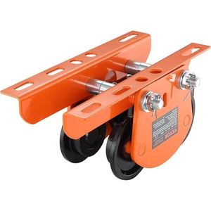 VEVOR Electric Hoist Manual Trolley, 1100 lbs/0.5 Ton Capacity for PA200 PA250 PA300 PA400 PA500, Push Beam Trolley with Dual Wheels, 2.36″-4.72″ Adjustable Flange Width for Straight Curved I Beam(1T)
