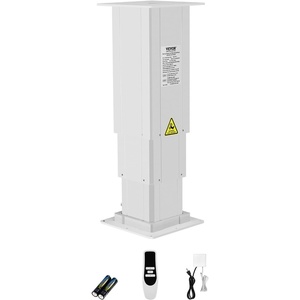 VEVOR Electric Lifting Column System, 176 lbs Lift Table, 14.2-31.1 in Height Range, Three-Stage Adjustable Desk Column, Telescopic Table Leg, Comes with Power-Supply Option to Control up/Down Motion(176 lbs)