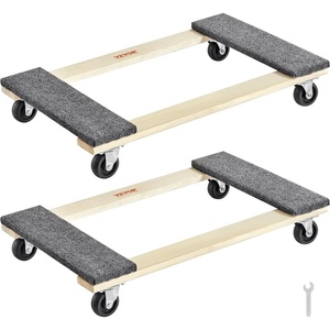 VEVOR Furniture Dolly, 1000 lbs Load Capacity, 18″ x 30″, 4 x 3 PP Swivel Casters, Heavy Duty Hardwood Furniture Moving Dolly, Mover’s Dolly, Moving Cart with Wheels for Heavy Furniture, 1 Pack(30in x 18in -2 Pack)